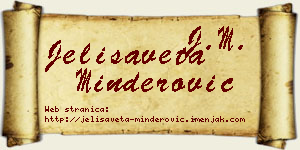 Jelisaveta Minderović vizit kartica